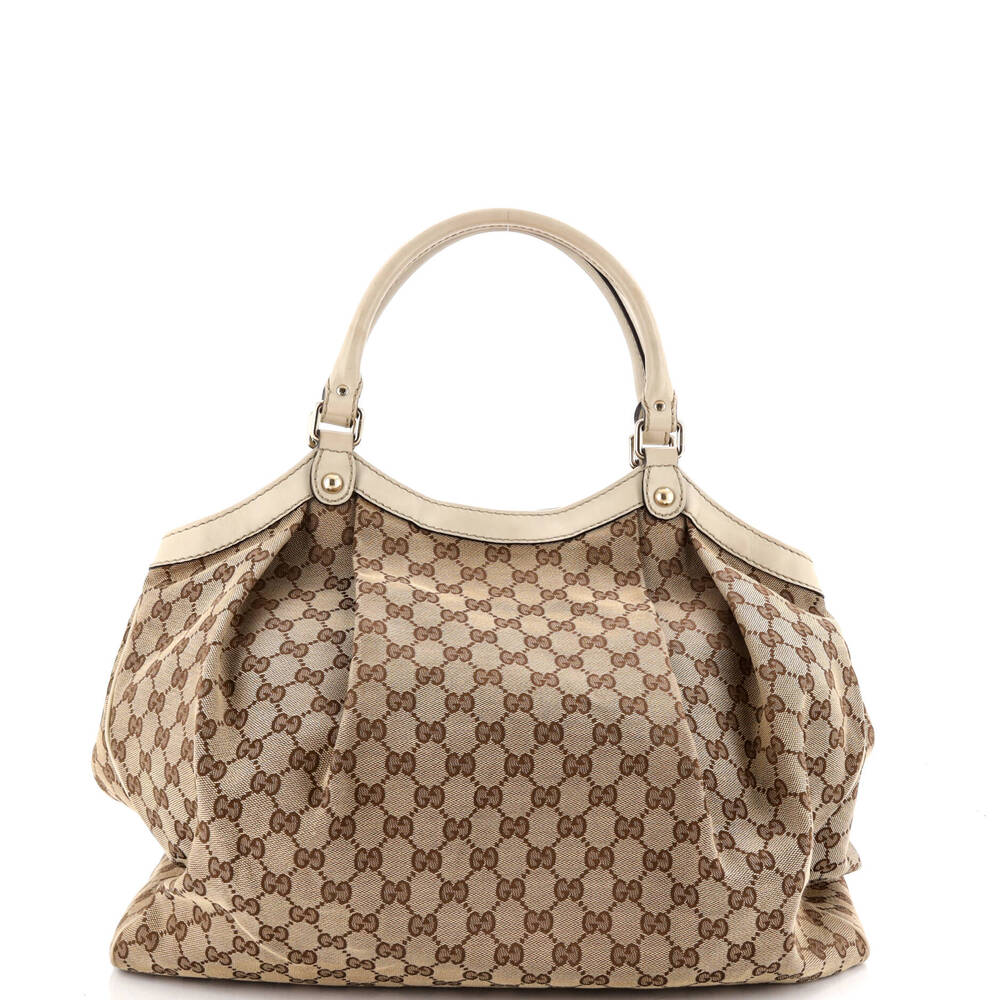 Gucci Sukey Tote Gg Canvas With Leather #252837G71B - Picture 3 of 7
